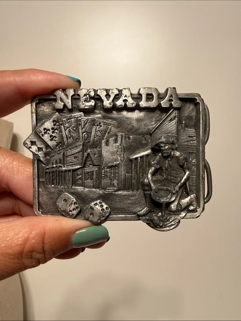 Vintage Nevada Belt Buckle by Siskiyou  1982